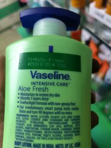Vaseline Intensive Non Sticky ALOE Fresh Lotion