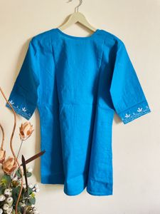 Blue Embroidered Kurta