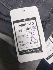 🥰L@30 Size-28 Grey Flared Jeans