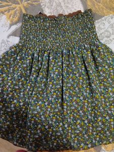 Floral Smocked Mini Skirt