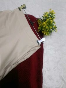 Sale💌New Elegant Beige Satin Skirt