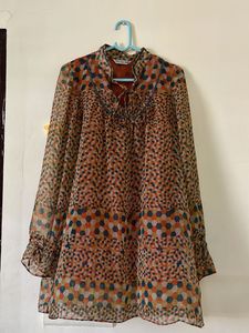 Flowy Printed Tunic Dress
