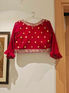 Embroidered Red Blouse