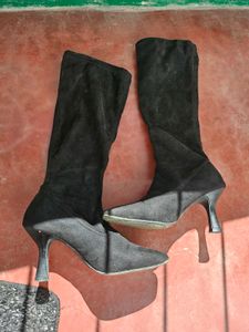 Black Knee High Boots