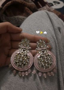 Pink Kundan Earrings