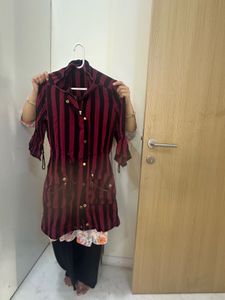 Maroon Embroidered Salwar Kameez