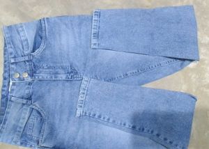 Light Wash High Waist Denim Jeans