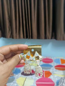 Star Jhumka Earrings