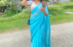 Elegant Blue Saree