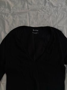 Bershka International Brand Bodyfit Ribbed Top