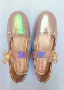 Sparkly Pink Flower Girl Shoes