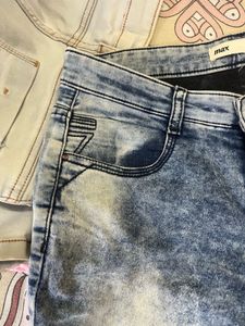Distressed Faded Blue jeans