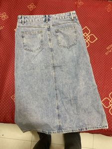 Light Wash Denim Skirt