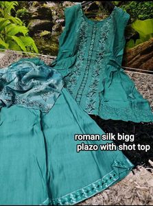 🔥 Sky Blue Plazo Suit 🔥