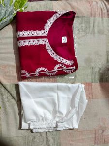 Maroon Embroidered Pakistani Suit