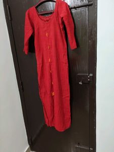 Beautiful Red Cotton Kurta