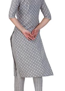 Grey Kurta And Pant Set