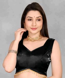 Elegant Black Readymade unpadded Blouse