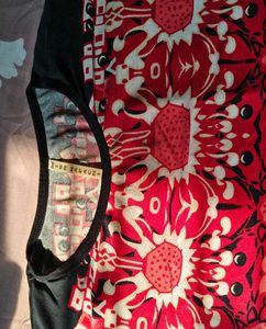Red Floral Print Top