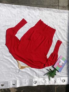 Chic Red Bow Sweater ❤️