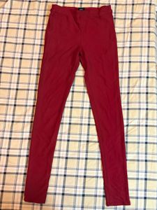 Red Pull-On Stretch Pants