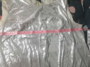 Shiny Silver Top Tunic