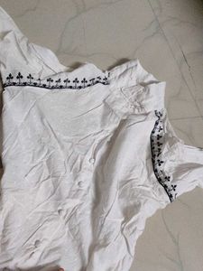 White Embroidered Kurta