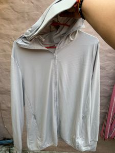 Light Grey branded Hoodie With Cap