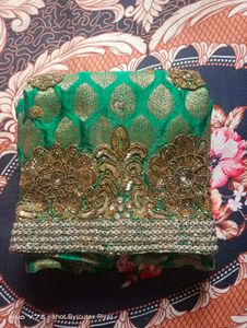 Green &amp; Gold Party Kurta