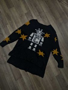 knitted high low sweater