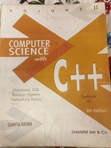 Computer Science (Class 11th &amp; 12th)  C++ Language - Sumit Arora