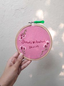 Custom Embroidered Hoop Art