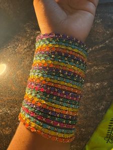 Colorful  Valaikappu Bangles Set For Women’s