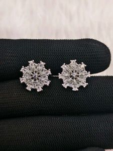 Snowflake Earrings 925 Silver Sterling