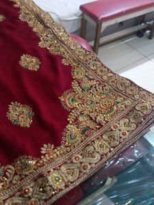 Elegant Maroon Saree