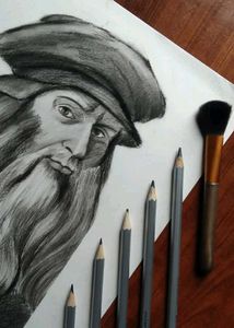 Leonardo da Vinci Charcoal Portrait