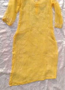 💛Lucknowi Work With Gota Patti Chikankari Kurta