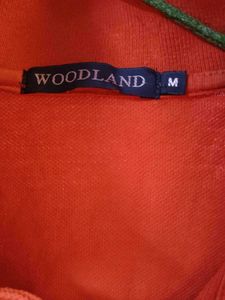 Orange Woodland Polo Neck Top