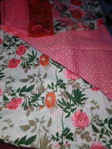 Floral Crepe Dress Material