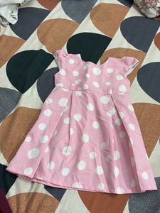 Girls Pink Cotton Frock/ Dress