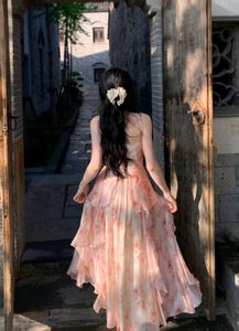 Summer Eden Oil Painting Blooming Printed Waist-co