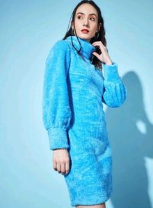 Fun Fuzzy Blue Dress