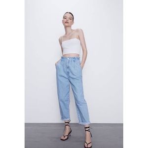 Zara String Cami Strappy Crop Top