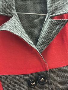 Red &amp; Grey Unique Coat