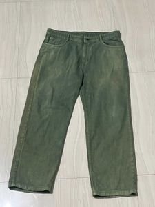Olive Green Denim Pants