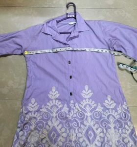 Embroidered Lavender Co-ord Set.Size 44.Length 30.