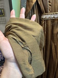 Lavanya Chocolate Brown Silk Long Dress &amp; Dupata
