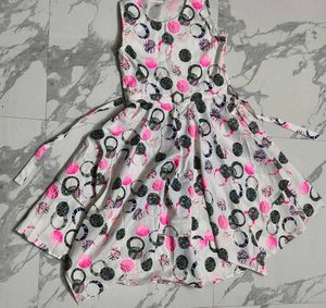 Women's Sleeveless Circle Print Dress