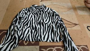 Zebra Print Crop Top Size- Small