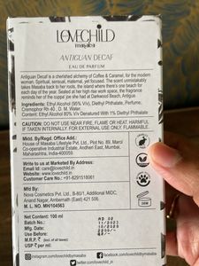 Lovechild Masaba - Antiguan Decaf EDP Partial